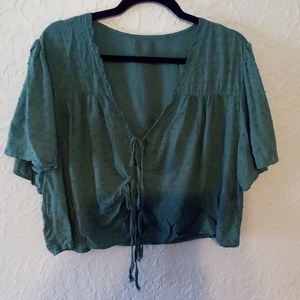Crop Tie Shirt